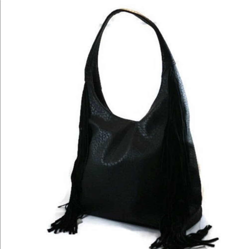 Black Fringe Diophy Shoulder Bag NEW